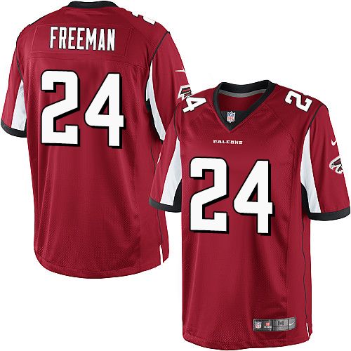 Men's Limited Devonta Freeman Nike Jersey Red Home - #24 NFL Atlanta Falcons